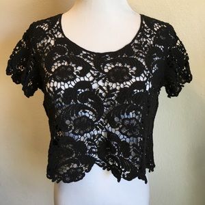 NWOT Crochet Crop Top